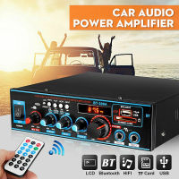 12V 220V 800W Bluetooth 5.0เครื่องขยายเสียงสำหรับลำโพง2.0ช่องเครื่องเสียงรถยนต์ Power AMP Bass HIFI เครื่องเล่นเพลง AUX FM TF พร้อมรีโมท