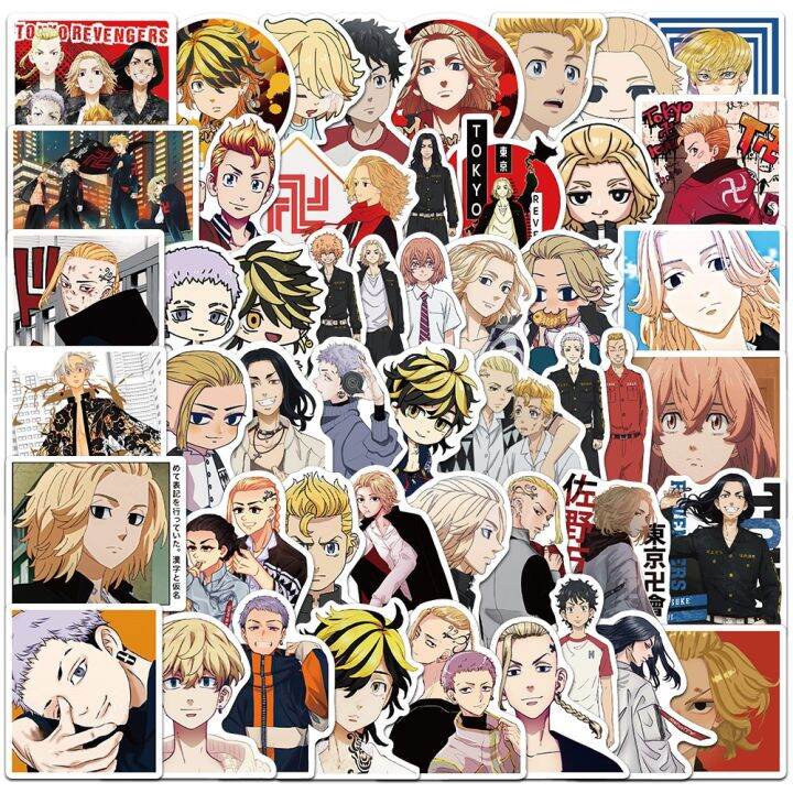 Hot K 2550pcs Anime Tokyo Revengers Stickers Aesthetics Laptop Guitar Luggage Phone 2724