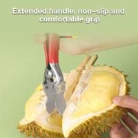 Durian Pliers Kitchen Utensil for Hard Fruits Stainless Steel Durian Opener Easy-to-clean Fruit Pliers for Effortless Peeling Graters  Peelers Slicers