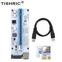 【Online】 C&amp;T e-MartMall VER008S TISHRIC 3 In 1 Mlex 4Pin SATA 6PIN PCI Express PCIE PCI-E Riser 008S 1x เป็น16x USB 3.0สำหรับคนขุดแร่