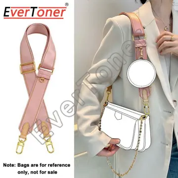 Multi Pochette Accessories Adjustable Pink Strap for LV Crossbody Shoulder  Multi Purpose Strap Wide Canvas (Black) : : Shoes & Handbags