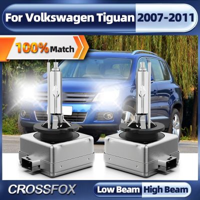 2Pcs 12V 35W HID ไฟหน้าหลอดไฟ D1S 6000K Xenon หลอดไฟ LED ไฟหน้าหลอดไฟสำหรับ Volkswagen Tiguan 2007 2008 2009 2010 2011