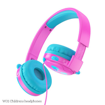 W31 Headphones Overhead Children Kids Headset Wired Study Gaming USB Recording Studio 3.5MM Jack Earphones With Microphone