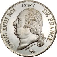 【Big-promotion】 Hello Seoul 5 Francs Louis XVIII ROI DE 1823 L 1823 MA ทองเหลืองชุบเงินคัดลอกเหรียญ