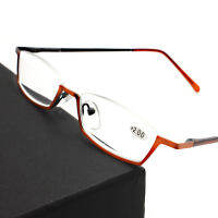 Half Frame Mens Reading Glasses Women Spring Hinges Frame Prescription Glasses Alloy Small