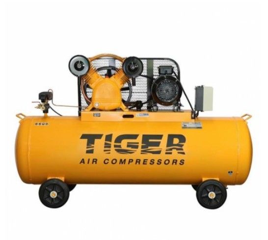 ปั๊มลม-tiger-tga25-340m-5hp-มอเตอร์-5-5hp-380v-ถัง-340ลิตร-ผลิตโดย-puma-ปั๊มลมสายพาน-ปั้มลม-ปั้มลมสายพาน