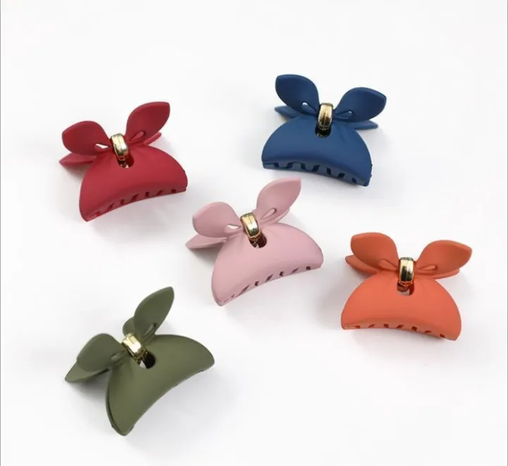 women-cute-hair-clip-new-matte-texture-bunny-ears-hairpin-hair-crab-hair-claws-women-hair-accessories