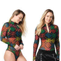 Zumba Style Long Sleeve Bodysuit (บอดี้สูทซุมบ้า)