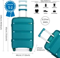 [รับประกัน5ปี] SiamChoice กระเป๋าเดินทาง bags Travel luggage กระเป๋าเดินล้อลาก 8 ล้อ หมุนได้ 360 องศา วัสดุPP กันกระแทกและทนทาน รุ่นซิปYKK น้ำหนักเบา