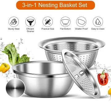 germany multifunction stainless steel basin grater slicer wash drain