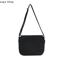 ร้าน Aogu กระเป๋าผ้าแคนวาสสตรีชั้นเรียนของนักเรียนใหม่ Crossbody สีทึบผ้าใบญี่ปุ่นกระเป๋าสไตล์เกาหลีเรียบง่ายกระเป๋าสะพายไหล่