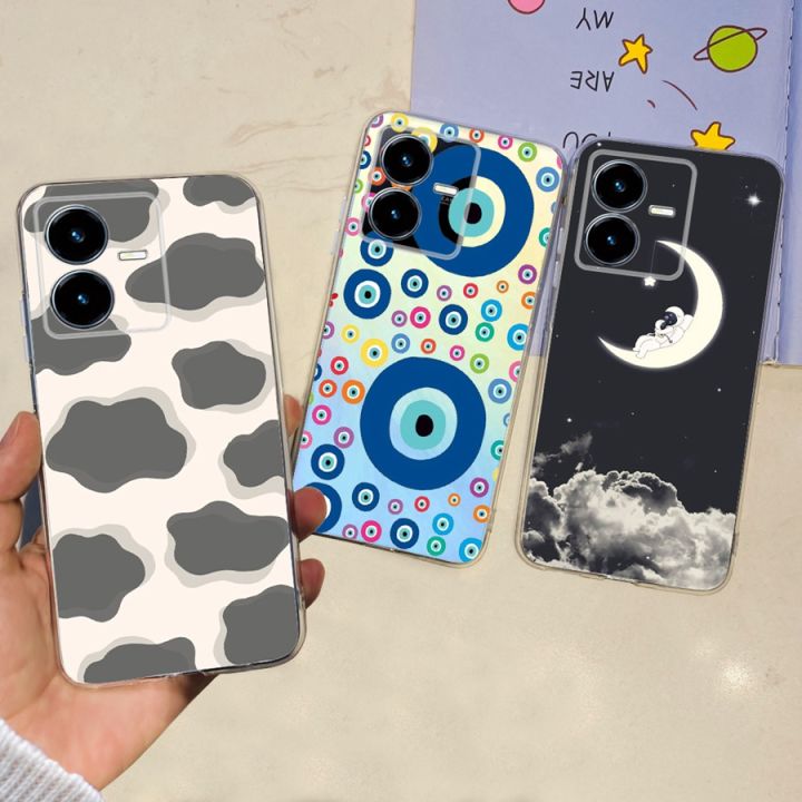 สำหรับ-vivo-y22-y22s-v2207เคส-v2206ซิลิโคนนิ่ม-tpu-แบบบางใหม่พื้นที่มนุษย์ทาสีสำหรับ-vivoy22-y-22-s-ฝาครอบเคสใส่โทรศัพท์