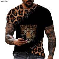 【Mens clothing】3D สัตว์เสือดาวพิมพ์ผู้ชาย39;Women Accessories GlovesT-Shirts &amp; Tanks T-Shirts