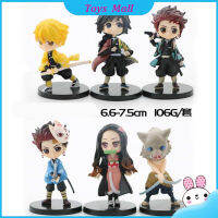 6Pcs Demon Slayer รูป1st Generation Demon Slayer เครื่องประดับตุ๊กตาของเล่นร้อน