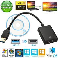 Usb 3.0เป็น Hdmi-อะแดปเตอร์วิดีโอ1080P Converter เต็มรูปแบบสำหรับคอมพิวเตอร์ Lapexternal สายแปลงการ์ดจอ