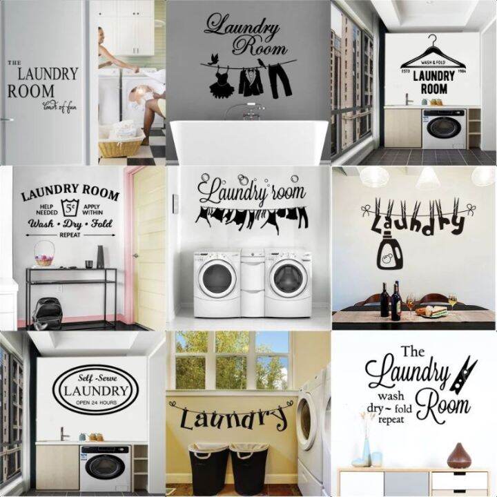 STIKER DINDING LAUNDRY KACA WALL CUTTING STICKER DINDING STIKER CUSTOM
