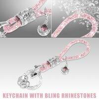 【CW】 X Autohaux Car Keychain Faux Fob Accessories with Rhinestones Pink