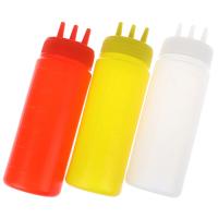 【CC】 Hot Sale 1PCS 3 Holes Squeeze Bottle Sauce Vinegar Ketchup Cruet Condiment Dispenser