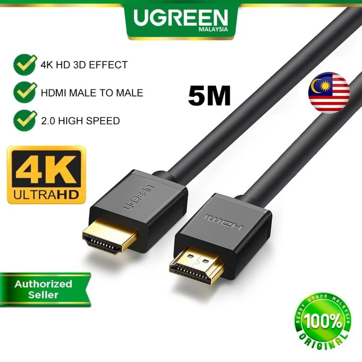 UGREEN Premium HDMI Cable 4K 2.0 High Speed Adapter 3D Male To Male Ethernet For Gaming Laptop PS4 Pro Xbox Nintendo Switch Blu-ray Player TV to Samsung Sony LG HDTV Projector