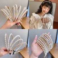 【YF】 New Women Fashion Hair Hoop Simple Pearl Hairband Non-Slip Female Headband Accessories Headwear