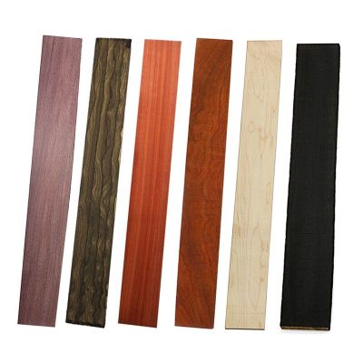 {: 》: แป้นวางนิ้วกีตาร์ไม้มะเกลือ Wenge Rose Padauk Zricote เมเปิ้ล Cocobollo Katalox Granadillo ทำวัสดุ Fretboard 520*70*10Mm