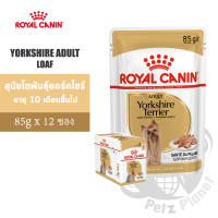 Royal Canin Yorkshire Terrier Adult Loaf อาหารสุนัขโต พันธุ์ยอร์คไชร์ เทอรร์เรีย อายุ10เดือนขึ้นไป ขนาด85กรัมx12ซอง