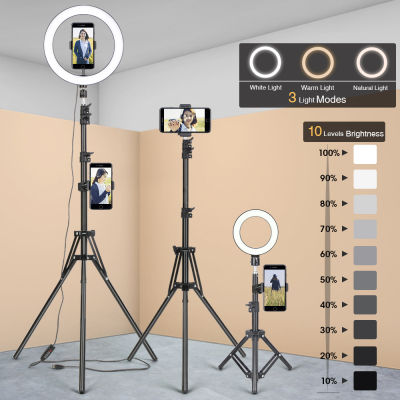 2021Photography Light Tripod For Phone With Ring Lamp Phone Tripod Stand Camara Selfie Light Holder Bracket For Youtube Photo Studio