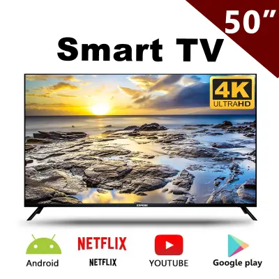 ทีวี 50 นิ้ว สมาร์ททีวี 4K Android TV แอนดรอยด์ทีวี Led Smart TV Wifi/Youtube/Nexflix Expose รับประกัน 3 ปี