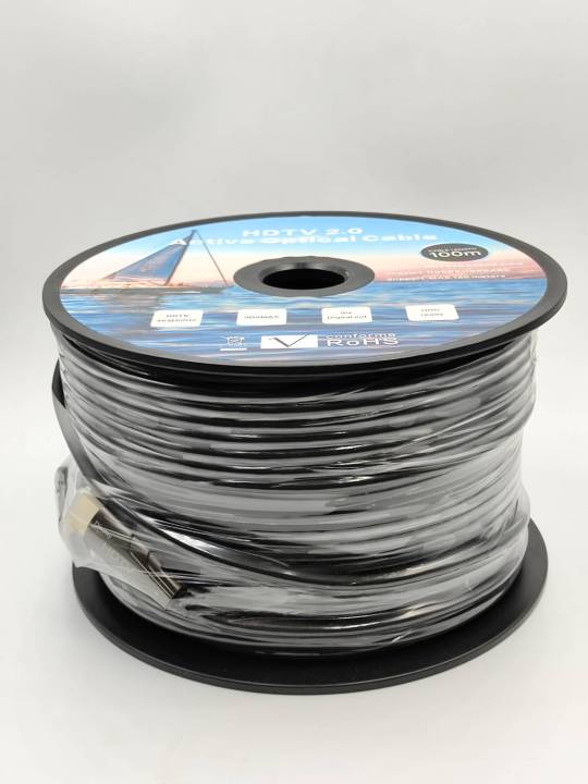 รุ่นใหม่-hdmi-cable-optical-fiber-v2-0-4k-60hz-18gbps-4-4-4-21-9-100m-150-200เมตร-xll