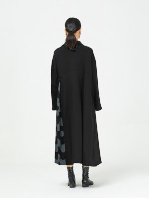 XITAO Dress Irregular Print Fashion Women Full Sleeve Shirt Dress