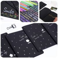 1pcs Black Paper Notebook Diary Notepad 56K Sketch Graffiti Notebook for Drawing Painting Office School Stationery Gifts