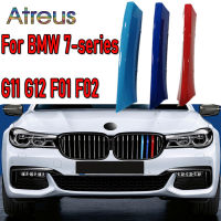 3ชิ้น ABS กระจังหน้ารถสติ๊กเกอร์แถบครอบตัดคลิปสำหรับ7-Series BMW G12 F02 F01 M อุปกรณ์เสริมสไตล์2020 2019 2018 2013-2017