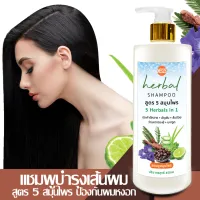 MESZE Shampoo แชมพูสูตรเย็น 5in1 สูตรเข้มข้น สมุนไพรประคำดีควาย อัญชัน ส้มป่อย ว่านหางจระเข้ มะกรูด ยาสระผม 450ml สมุนไพร ธรรมชาติ ดูแลเส้นผม