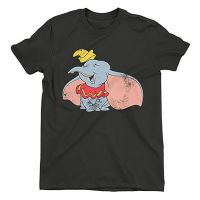 ผ้าฝ้ายแท้พร้อมส่ง เสื้อยืด พิมพ์ลาย Dumbo Clic Laugh หลากสี สําหรับผู้ชายS-4XL  UTMK