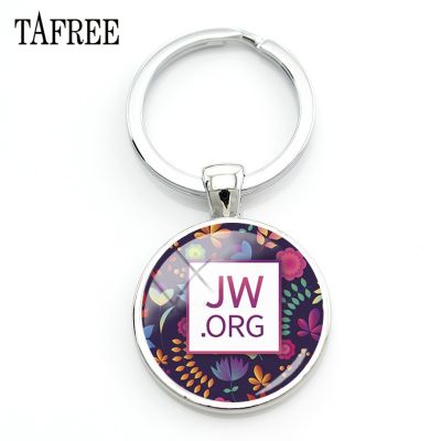 【CW】○✶  TAFREE New 2018 JW.ORG keychain Jehovahs Witnesses Pendant Glass Photo Keyring Car Charms Holder Llavero QF77