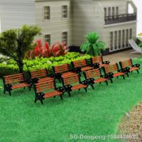 12Pcs Miniatures Model Train 1:50 Scale Bench Chair Settee Street Park Layout Plastic Crafts For Home Decor Kids Toys