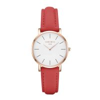 [Aishang watch industry]CHRONOS Women Stylish Simple Ultra Thin Watch Causal Quartz Analog Dress Wristwatches Without Second Hand Ladies Red Clock CH26