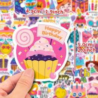 50Pcs Cute Happy Birthday Stickers for Gift Wrapping Decoration Envelope Sealing Label Kids Toys Stationery Stickers Stickers Labels