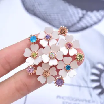 Pearl Flower Brooches For Women Unisex Rhinestone Pretty Flower Party  Office Brooch Pins Gifts