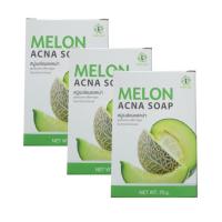 สบู่เมล่อน MELON ACNA SOAP 70 กรัม (3 ก้อน )