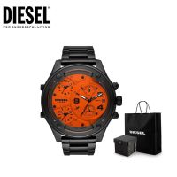 Original Diesel Mens Watch 30m สายสแตนเลสกันน้ำนาฬิกา DZ7432 หน้าปัดขนาดใหญ่ 56MM Dial Gunmetal os