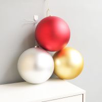 ของตกแต่งคริสต์มาสลูกบอลแขวนลูกบอลคริสต์มาสลูกบอลสีขนาดใหญ่ 12cm-50 ซม. ฉากจัดลูกบอล
