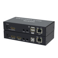 4พัน HD 120เมตร KVM Extender HDMI เข้ากันได้ USB-A แป้นพิมพ์เมาส์3.5มิลลิเมตร AUX อลูมิเนียมกว่า CAT6 RJ45 Lan Ethernet Extender