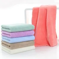 Ultra Soft Microfiber Fabric Face Towel Solid Ho Bath Hand Washing Towels Water Absorbent Shower Portable Terry Towels