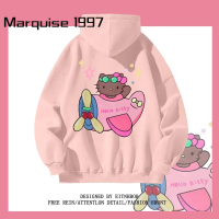 Marquise1997 เสื้อฮู้ด เสื้อแขนยาวอบอุ่น หลวมและสบาย ทันสมัย น่ารัก คลาสสิค วินเทจ WWY23000GK 43Z231023