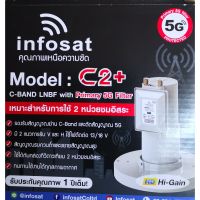 หัว LNB จานตระแกรง Infosat C2+ (ป้องกันสัญญาณ 5G)