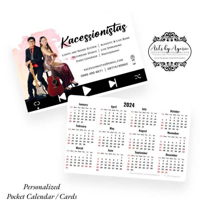 PERSONALIZED POCKET CALENDAR 2024 Lazada PH