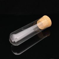 【CW】⊙  1pcs 40x150mm transparent round bottom glass test with cork stopper Flat - mouth thickened tube teaching equipment