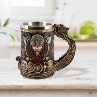 Creative Viking Pirate Beer Mug Unique Design Coffee Cup Stainless Steel Retro