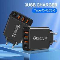 3USB Type-C Multi-port Charger 4-ports Fast Charging Head 220V 2000 MA Universal USB Direct Charger PD US EU Power Adapter Wall Chargers